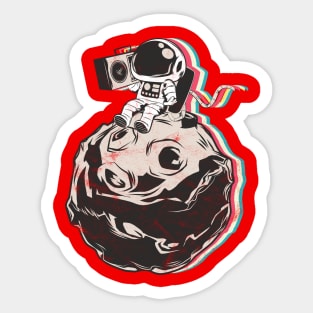 Techno Electro Music Astronaut Sticker